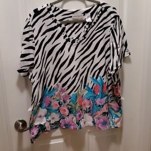 Zebra floral shirt